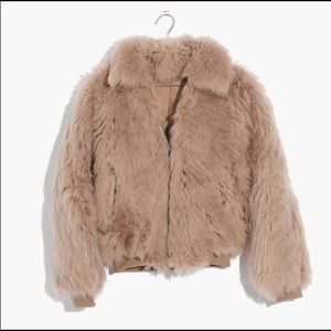 Madewell Mongolian Shearling Jacket REVERSIBLE